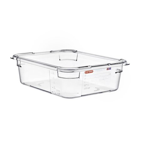 ARAVEN FOOD PAN PC GN1/2, 6.3qt TRANSPARENT, 12 3/4" X 10 3/8" X 4" 09822